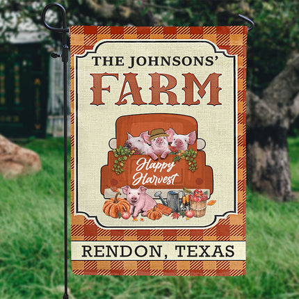 Autumn Farm Happy Harvest, Fall Season, Custom Flag