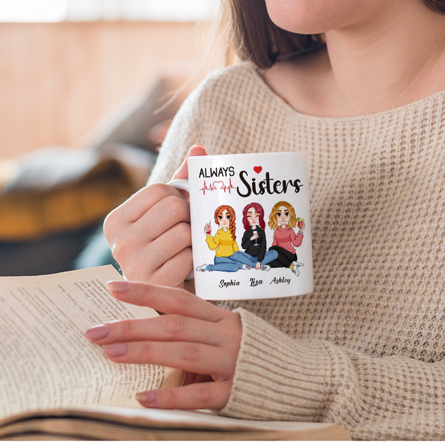 Always Sister With You - Personalized Customized Mug - Christmas Gift For Bestie - Gift For Friend