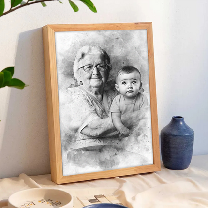 Add Deceased Loved One to Photo, Family Portrait Different Photos, Combine Photos Canvas