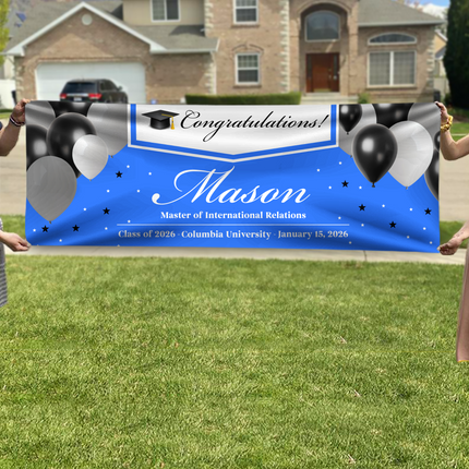 Custom Name Congratulations Banner 2026 - Graduation Decor Gift