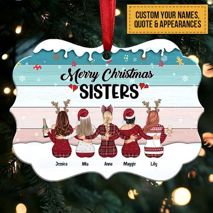 Personalized Christmas Ornament Xmas Gift For Sister Besties Home Decoration