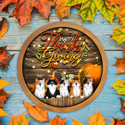 Thanksgiving Signs, Gifts For Cat Lovers, Fall Custom Wooden Signs