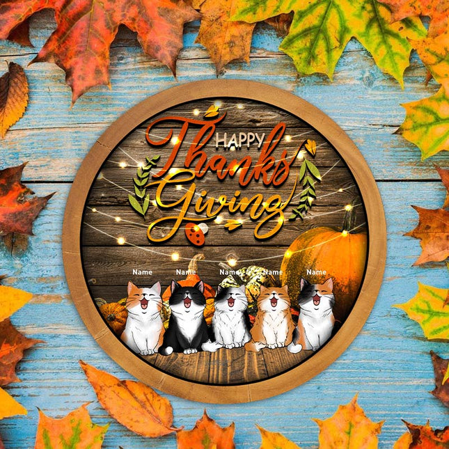 Thanksgiving Signs, Gifts For Cat Lovers, Fall Custom Wooden Signs