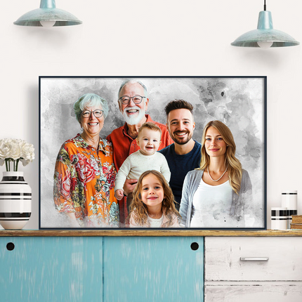 Add Loved One to Photo, Family Portrait From Different Photos, Memorial Gift for Dad Mom, Add Passed Away