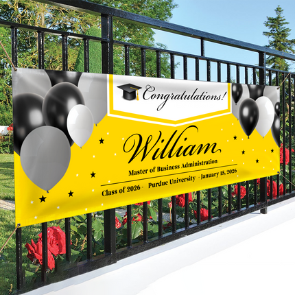 Custom Name Congratulations Banner 2026 - Graduation Decor Gift