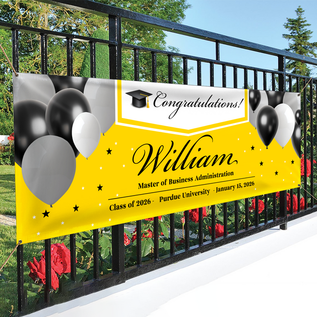 Custom Name Congratulations Banner 2026 - Graduation Decor Gift