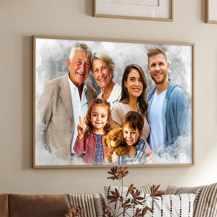 Add Loved One to Photo, Family Portrait From Different Photos, Memorial Gift for Dad Mom, Add Passed Away