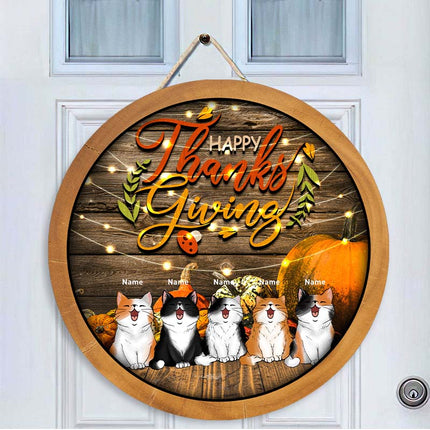 Thanksgiving Signs, Gifts For Cat Lovers, Fall Custom Wooden Signs