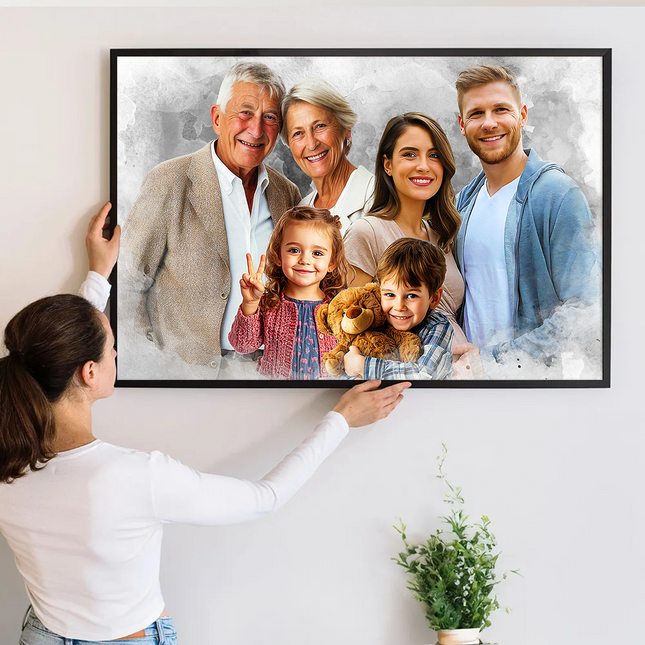 Add Loved One to Photo, Family Portrait From Different Photos, Memorial Gift for Dad Mom, Add Passed Away