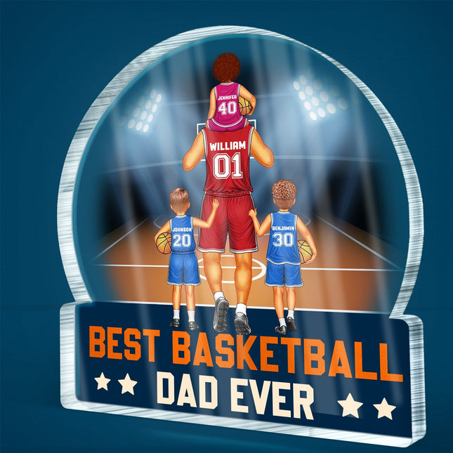 Best Basketball Dad Ever - Personalized Acrylic Plaque