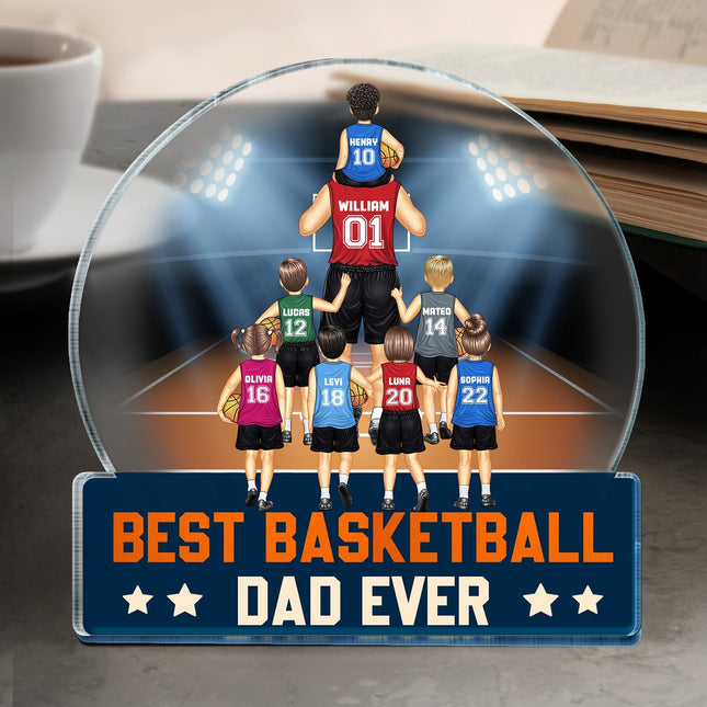 Best Basketball Dad Ever - Personalized Acrylic Plaque