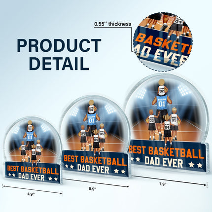Best Basketball Dad Ever - Personalized Acrylic Plaque