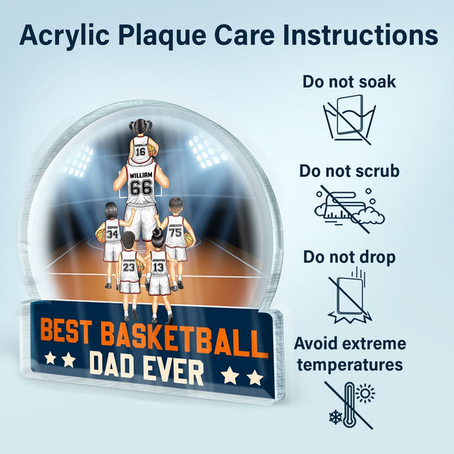 Best Basketball Dad Ever - Personalized Acrylic Plaque