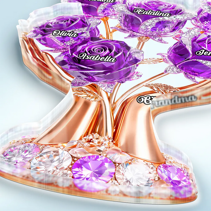 3D Crystal Effect Mom?s Love In Bloom - Personalized Custom Shaped Acrylic Plaque