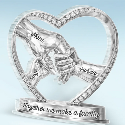 Mom Grandma Holding Hands 3D Effect - Personalized Acrylic Plaque