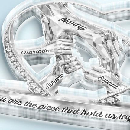 Mom Grandma Holding Hands 3D Effect - Personalized Acrylic Plaque