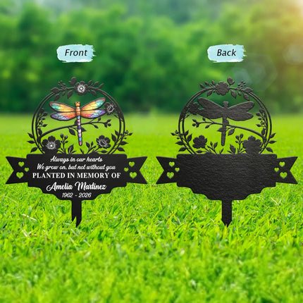 Those We Love Walk Beside Us Every Day - Personalized Metal Garden Stake