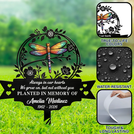 Those We Love Walk Beside Us Every Day - Personalized Metal Garden Stake