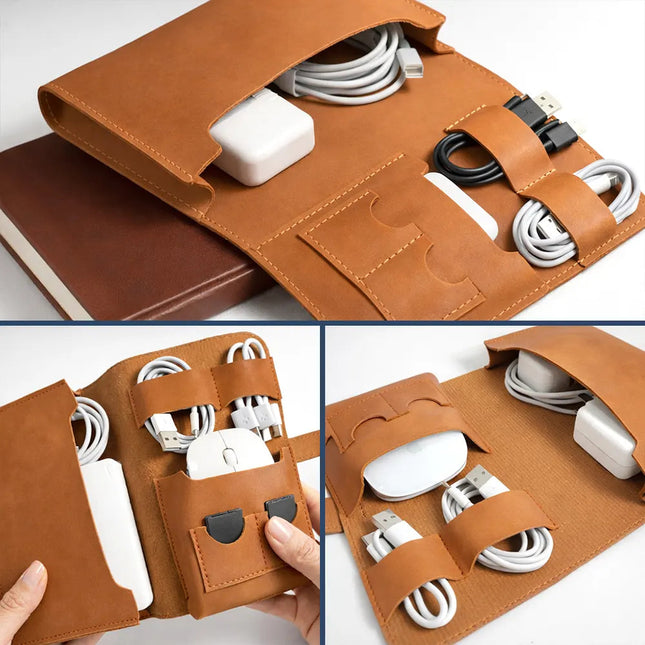 All My Nurse Sh*t - Personalized Leather Cable Bag