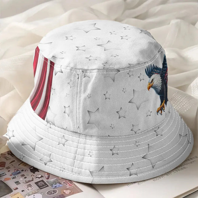America 250th Anniversary US Pride Patriotic Eagle - Personalized Bucket Hat