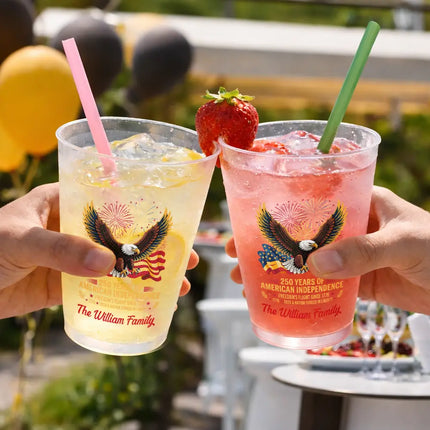 America 250th Anniversary US Pride Patriotic Eagle - Personalized Frosted Cups