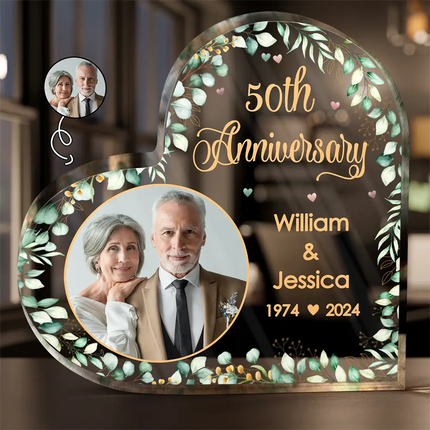 Custom Photo Couples Anniversary - Personalized Acrylic Plaque