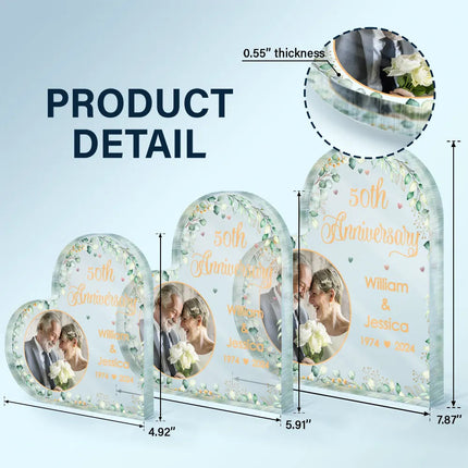 Custom Photo Couples Anniversary - Personalized Acrylic Plaque