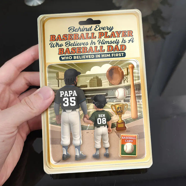 Baseball Dad Behind Every Baseball Player - Personalized Acrylic Plaque