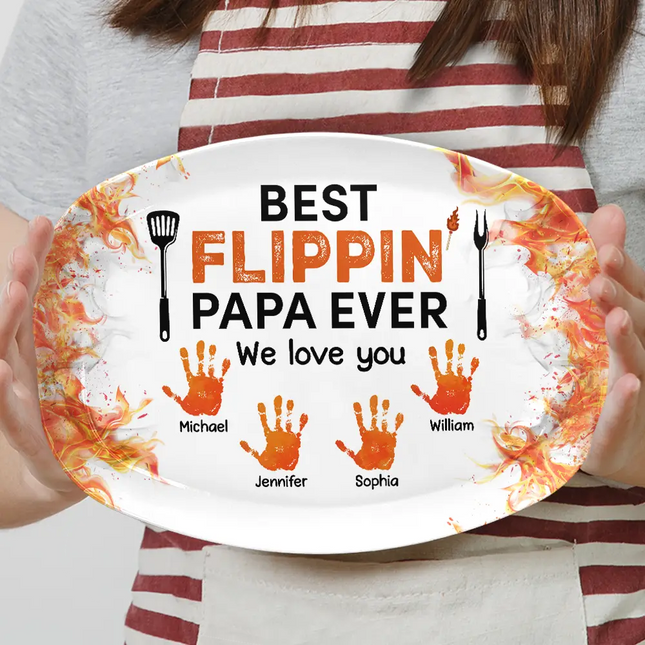 Best Flippin' Dad Ever - Personalized Plate