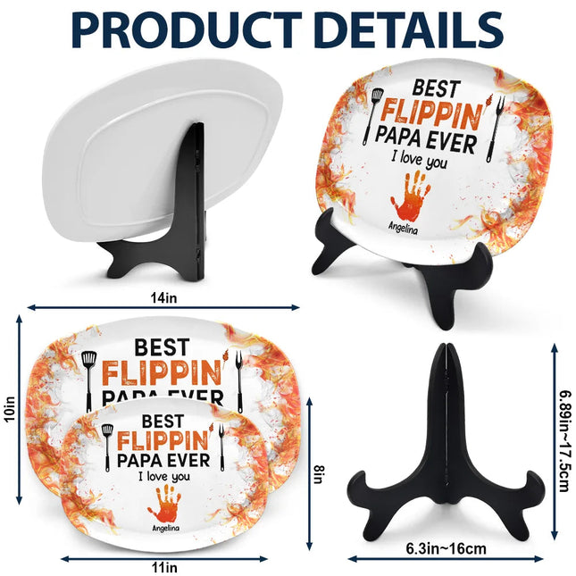 Best Flippin' Dad Ever - Personalized Plate