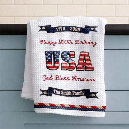 Born To Stand Free 250 Years Of Freedom - Personalized Kitchen Towel