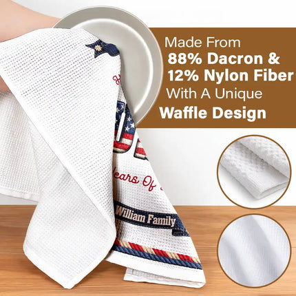 Born To Stand Free 250 Years Of Freedom - Personalized Kitchen Towel