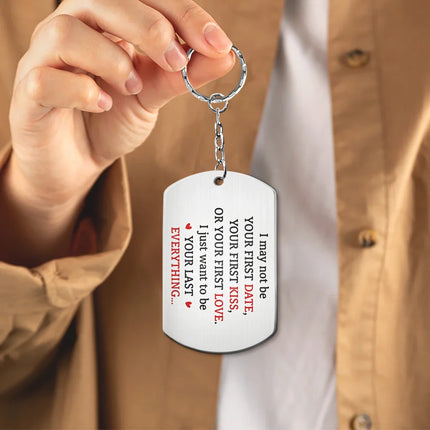Couple Holding Hands I Want To Be Your Last Everything - Personalized Aluminum Keychain