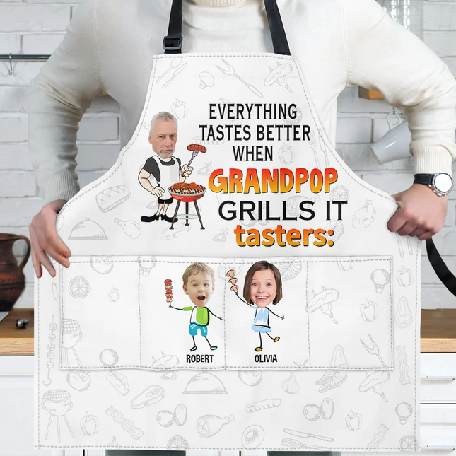 Everything Tastes Better When Daddy Grills It - Personalized Apron
