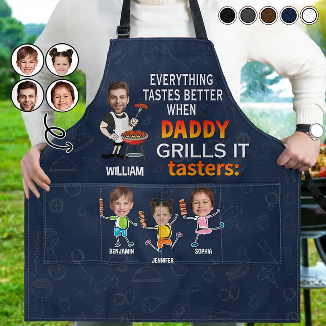 Everything Tastes Better When Daddy Grills It - Personalized Apron