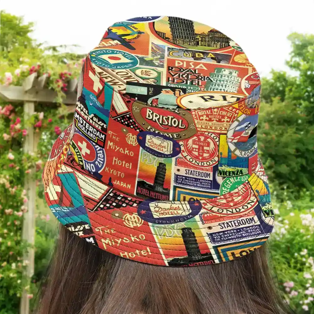 Custom Photo Just A Girl Boy Who Loves Traveling - Personalized Bucket Hat