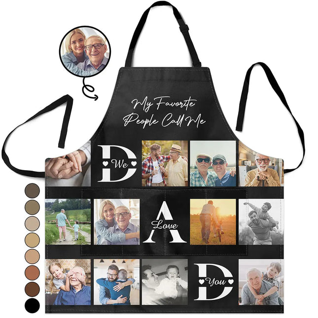 Mom Dad We Love You - Personalized Apron