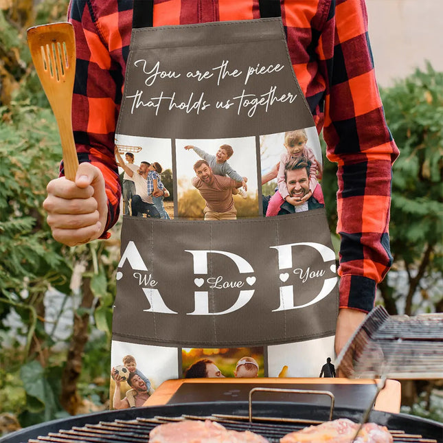Mom Dad We Love You - Personalized Apron