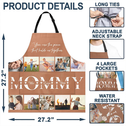 Mom Dad We Love You - Personalized Apron