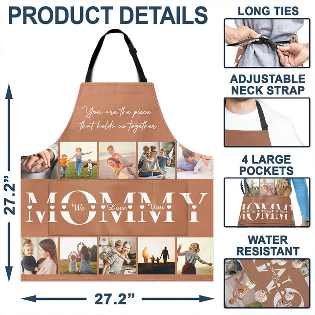 Mom Dad We Love You - Personalized Apron