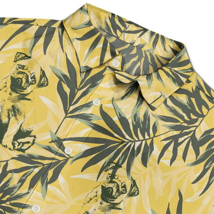 Custom Photo Pencil Drawing Palm Leaf Vacation Vibe - Personalized Hawaiian Shirt
