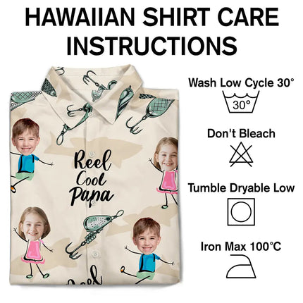 Custom Photo Reel Cool Dad Dancing Kids - Personalized Hawaiian Shirt