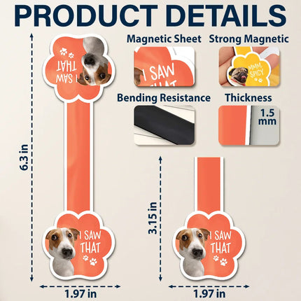 Custom Photo You Pawsed Here - Personalized Custom Shaped Magnetic Bookmark Clip