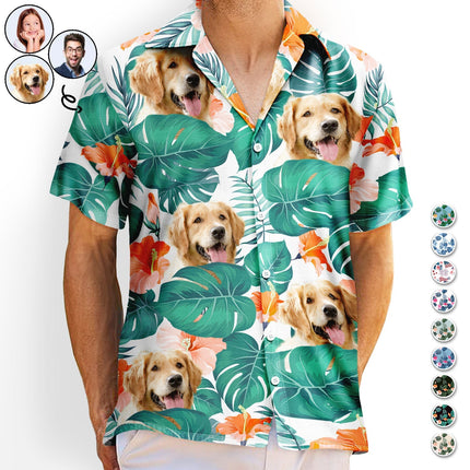 Custom Photo Funny Family Pet Face - Personalized Custom Hawaiian Shirt