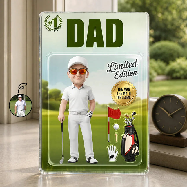 Toybox Figure Golf Dad Grandpa Limited Edition - Personalized Acrylic Plaque
