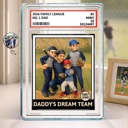 Toybox Figure Baseball Dream Team Family League Dad Grandpa - Personalized Acrylic Plaque