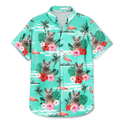 Custom Photo Ready To Go To The Beach Pet Face - Personalized Hawaiian Shirt