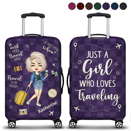 Travel Is My Therapy - Personalized Luggage Cover