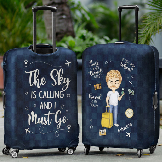 Travel Is My Therapy - Personalized Luggage Cover