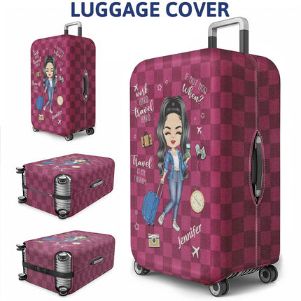 Travel Is My Therapy - Personalized Luggage Cover